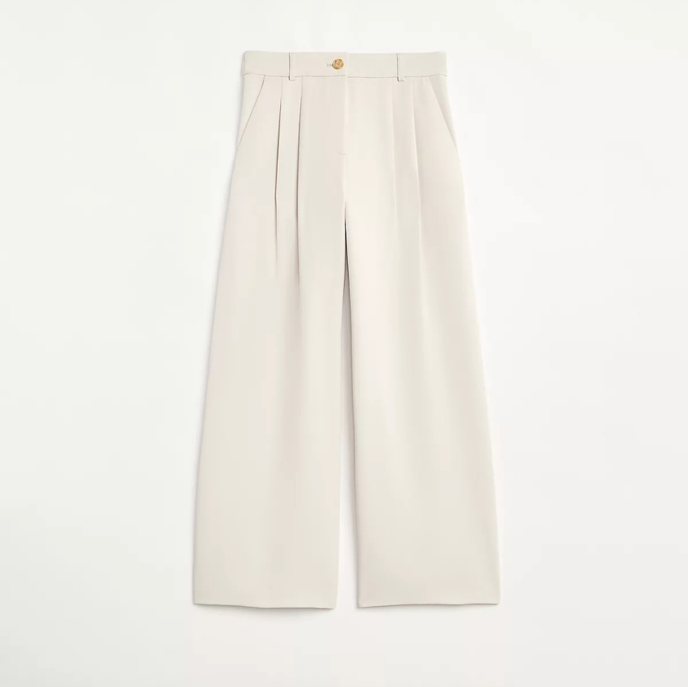 NWOT - Petite Loft Versa Crepe Drape Palazzo Pant